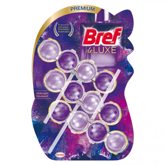 BREF DeLuxe tuhý WC blok - Midnight Bouquet 3x50g