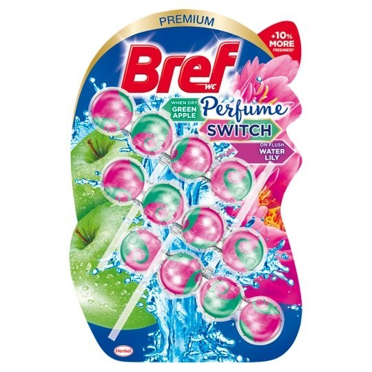BREF Perfume Switch WC blok Floral Apple&Water Lily 3x50g