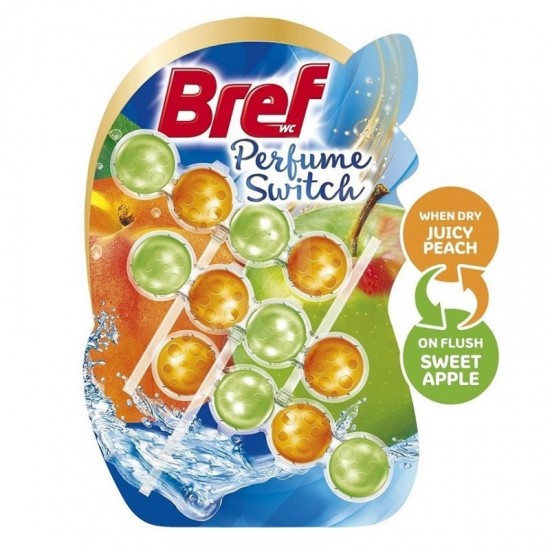BREF Perfume Switch WC blok Juicy Peach&Sweet Apple 3x50g