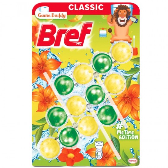BREF Power active WC Blok Game Buddy (Me Time edition) - Flower 3x50g BREF Power active WC Blok Game Buddy (Me Time edition) - Flower 3x50g