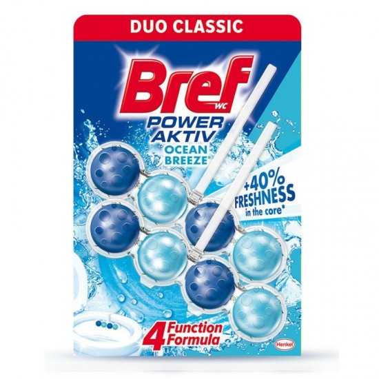 BREF Power Aktiv 4 Formula WC blok Duopack Ocean Breeze  2x50g
