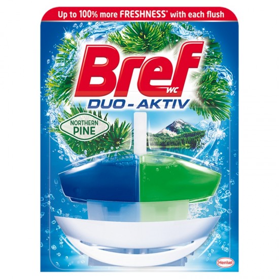 BREF Tekutý WC blok - Duo Aktiv Pine 50ml
