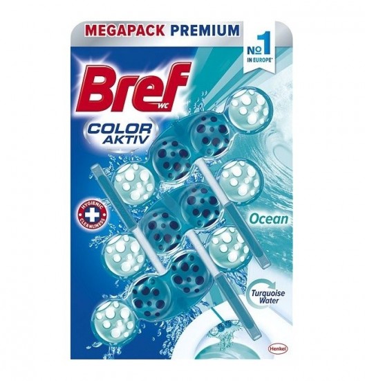 BREF Color Aktiv tuhý WC blok Ocean 3x50g