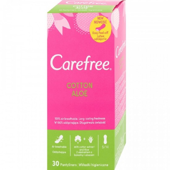 CAREFREE Slipové vložky - Cotton feel aloe 30ks CAREFREE Slipové vložky - Cotton feel aloe 30ks