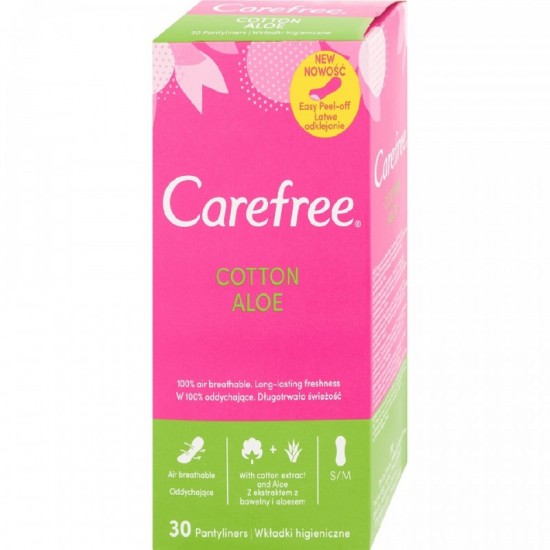 CAREFREE Slipové vložky - Cotton feel aloe 30ks