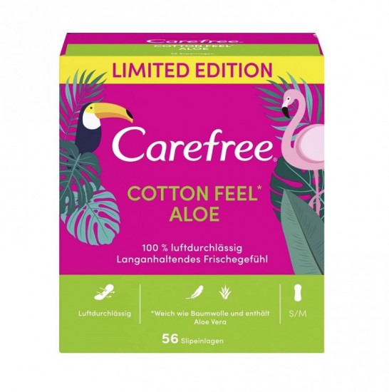 CAREFREE Slipové vložky - Cotton feel aloe 56ks