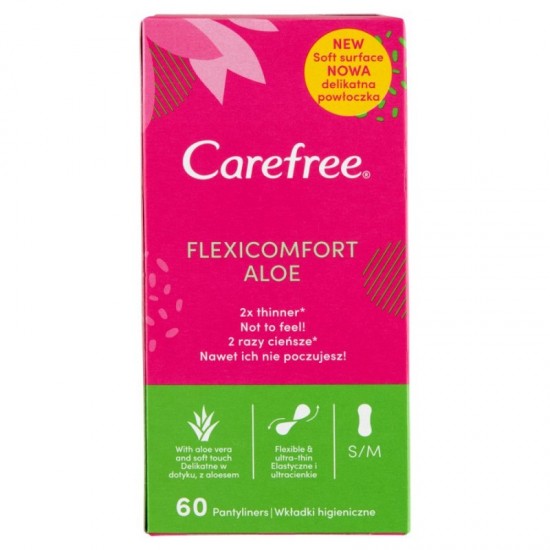 CAREFREE Slipové vložky - Flexicomfort aloe 60ks