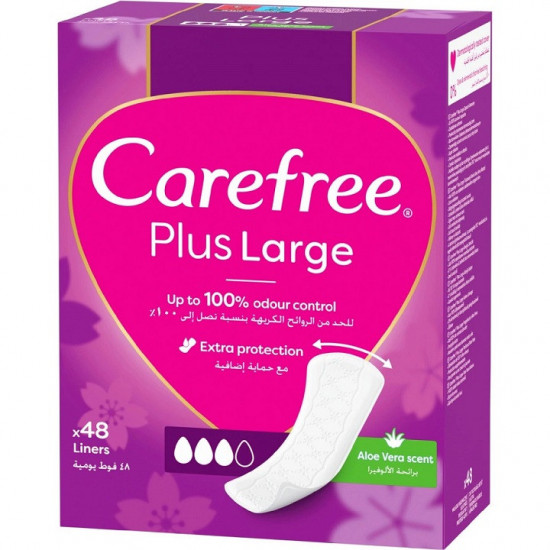 CAREFREE Slipové vložky - Plus large Aloe Vera Scent 48ks