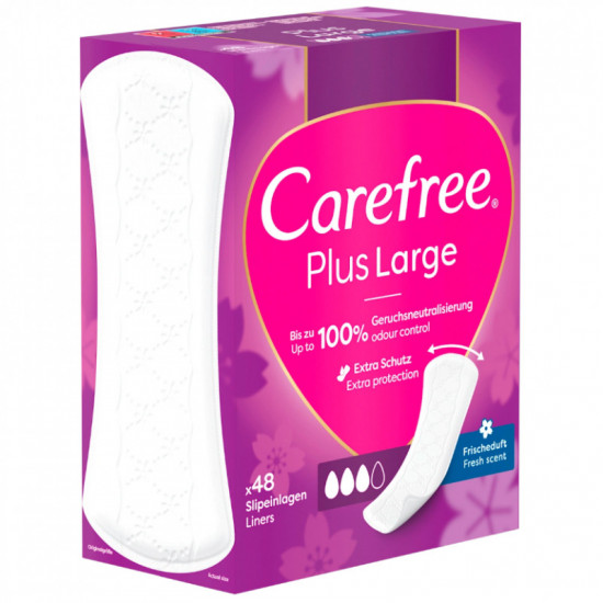 CAREFREE Slipové vložky - Plus large Fresh Scent 48ks