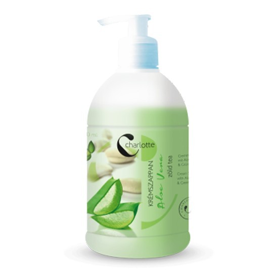 CHARLOTTE Tekuté mydlo na ruky (s pumpou) - Aloe Vera a zelený čaj 500ml