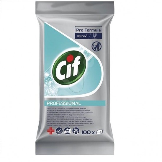 CIF Professional 100ks univerzálne čistiace obrúsky