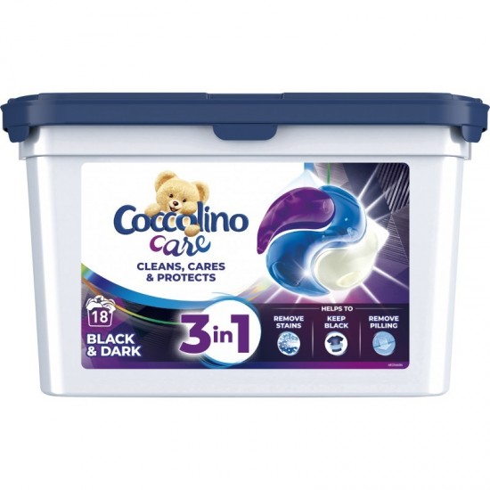 COCCOLINO Care Pracie kapsuly 3v1 Black & Dark - 18ks