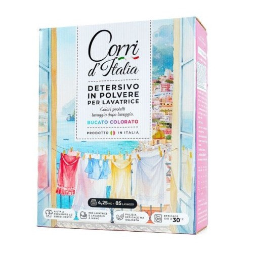 Corri d-Italia Prací prášok na farebné prádlo 4,25kg 85 PD Corri d-Italia Prací prášok na farebné prádlo 4,25kg 85 PD