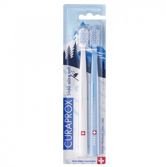 CURAPROX duo-pack zubné kefky Ultra soft 5460 - 2ks Limitovaná edícia lyžiarska (modrá)