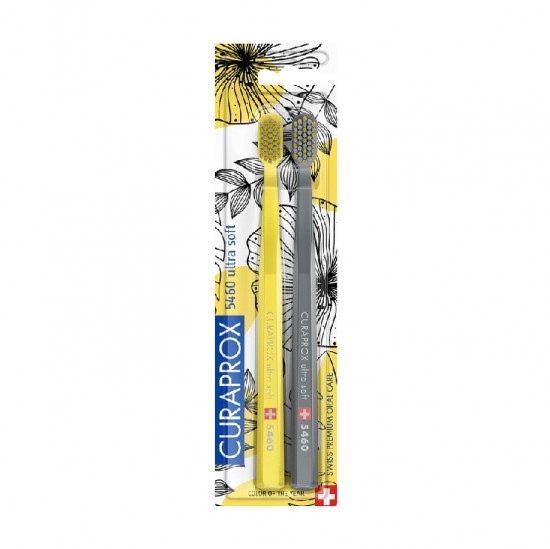 CURAPROX duo-pack zubné kefky Ultra soft 5460 - 2ks Limitovaná edícia Žlté maky