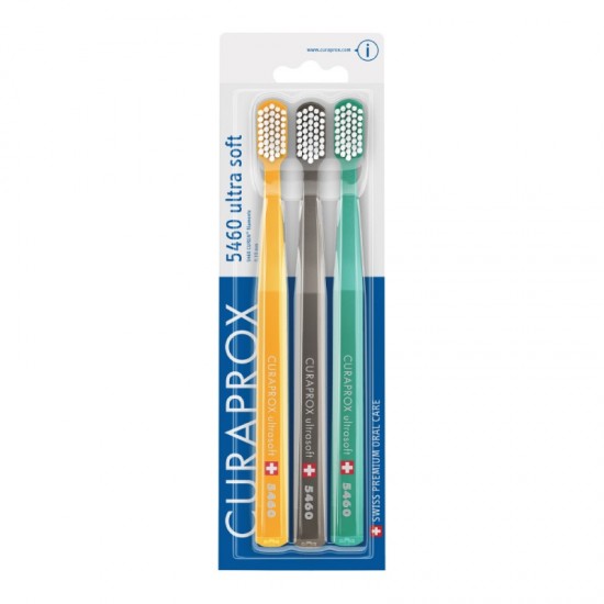 CURAPROX three-pack zubné kefky Ultra soft 5460 - 3ks (rôzne farebné kombinácie) CURAPROX three-pack zubné kefky Ultra soft 5460 - 3ks (rôzne farebné kombinácie)