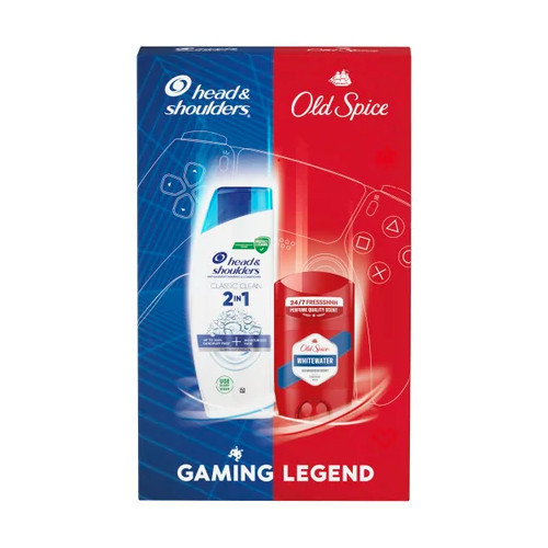 Darčeková sada H&S Classic Clean Šampón 330ml, Old Spice Whitewater deostick 50ml