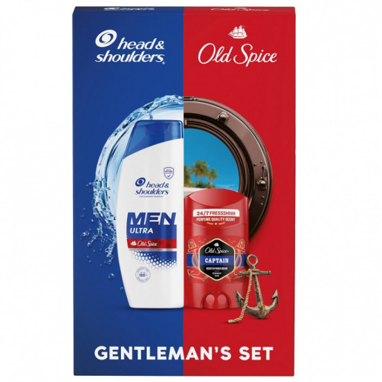 Darčeková sada H&S Men Ultra Šampón 330ml, Old Spice Captain deostick 50ml
