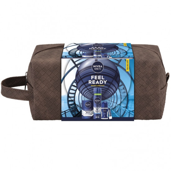 Darčeková sada NIVEA MEN Balzam 100ml, Gél na holenie 200ml, Roll-on 50ml, Labello 4,8g