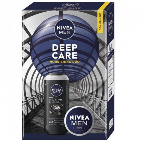Darčeková sada NIVEA MEN Deep Care Sprchový gél 250ml, Krém 75ml