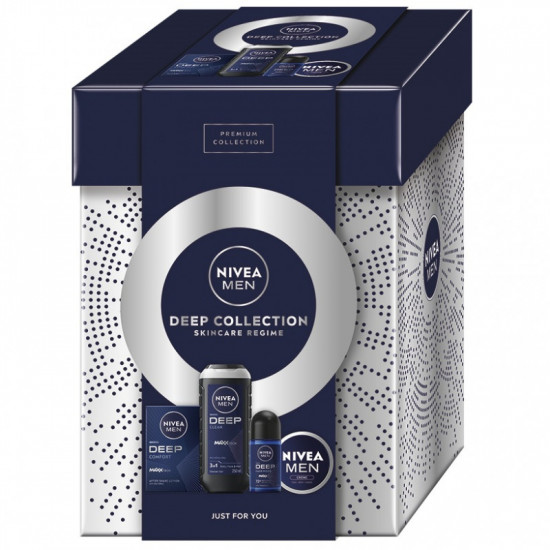 Darčeková sada NIVEA MEN Sprchový gél 250ml, Voda po holení 100ml, Roll-on 50ml, Krém 75ml