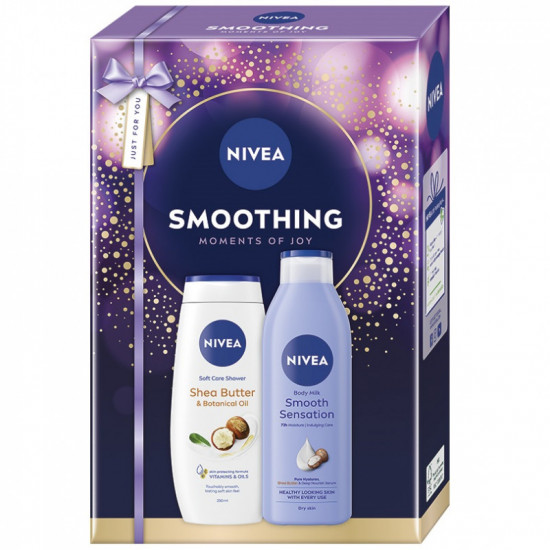 Darčeková sada NIVEA Smoothing Sprchový gél 250ml, Telové mlieko 250ml