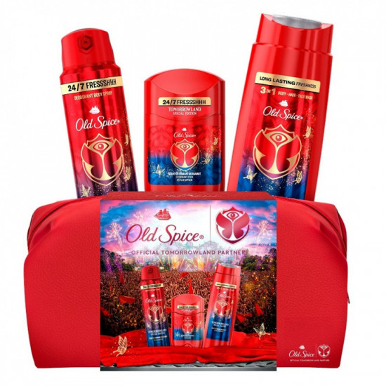 Darčeková sada Old Spice Tomorrowland Sprchový gél 250ml, Deostick 50ml, Deospray 150ml