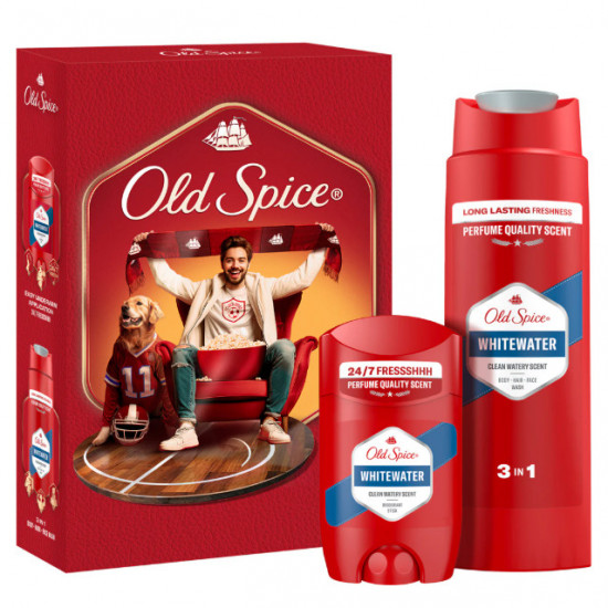 Darčeková sada Old Spice Whitewater Sprchový gél 250ml, Deostick 50ml