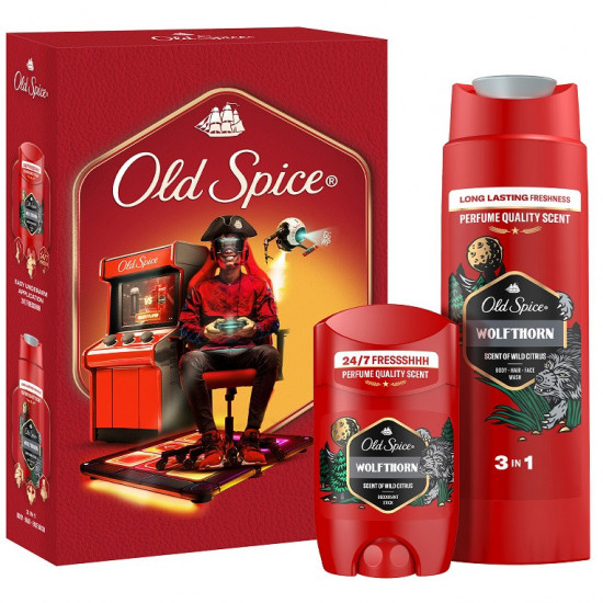 Darčeková sada Old Spice Wolfthorn Sprchový gél 250ml, Deostick 50ml
