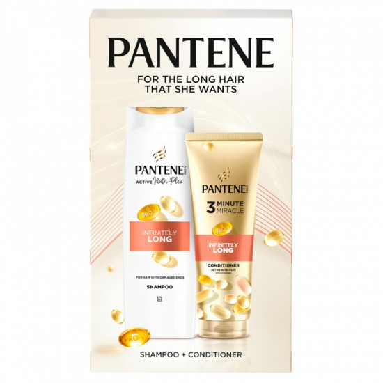 Darčeková sada Pantene Infinitely Long Šampón 400ml, Balzam 220ml