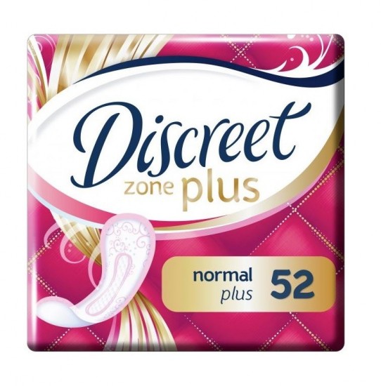 DISCREET Zone Plus Hygienické vložky intímky Deo Water Lily Plus 52ks DISCREET Zone Plus Hygienické vložky intímky Deo Water Lily Plus 52ks