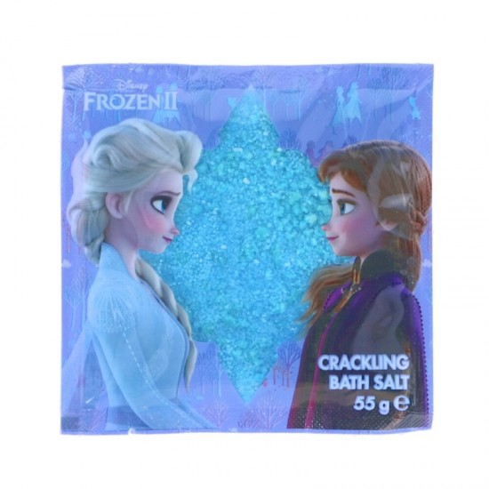 DISNEY Frozen II zábavné sáčky do kúpeľa s praskajúcou soľou 55g - Elsa + Anna