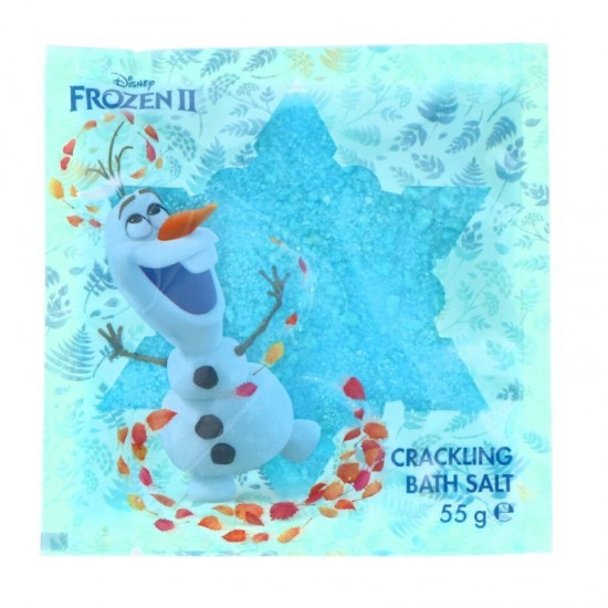 DISNEY Frozen II zábavné sáčky do kúpeľa s praskajúcou soľou 55g - Olaf