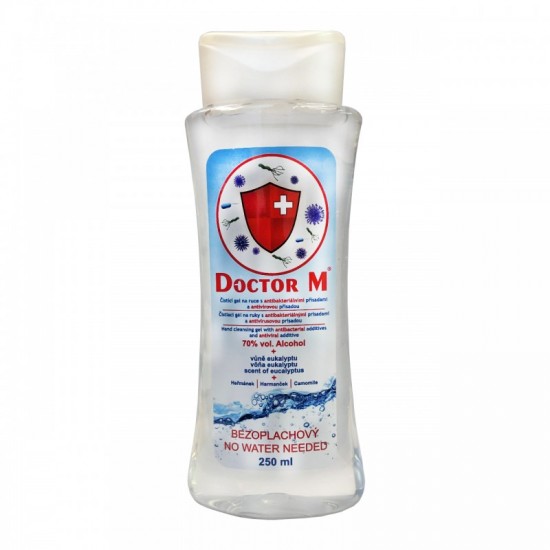 Doctor M bezoplachový čistiaci gél na ruky 70% 250ml
