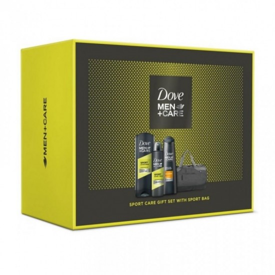 DOVE Men Care Sport Sprchový gél 400ml, deodorant 150ml, šampón 250ml, športová taška DOVE Men Care Sport Sprchový gél 400ml, deodorant 150ml, šampón 250ml, športová taška
