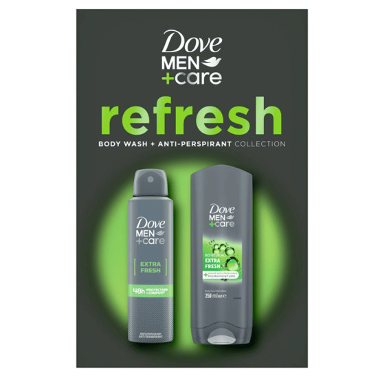 Dove Men Darčeková sada refresh Sprchový gél 250ml, Deospray 48h 150ml