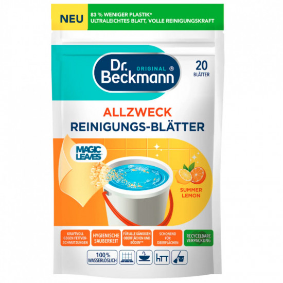DR. BECKMANN Univerzálne čistiace utierky Summer Lemon 20ks