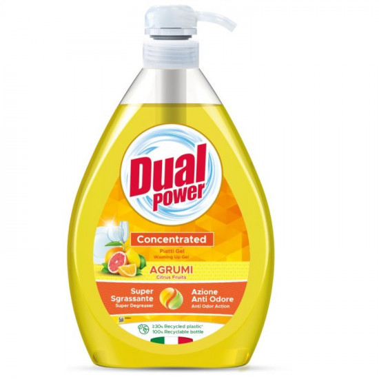 Dual Power čistiaci prostriedok na ručné umývanie riadu Citrus s pumpičkou 1L