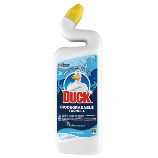 DUCK Biodegradable formula Čistiaci a dezinfekčný prípravok na WC misu Ocean Splash 750ml
