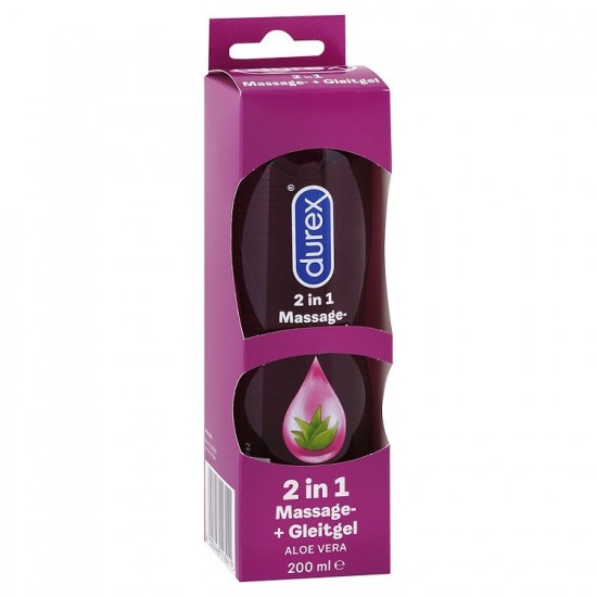 Durex 2in1 Masážny a lubrikačný gél 200ml - Aloe Vera