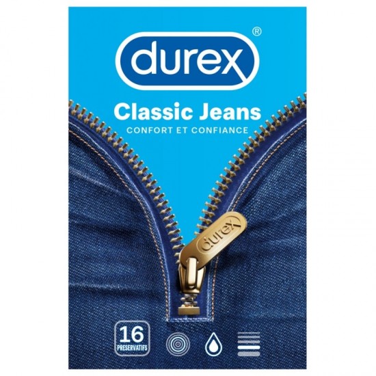 DUREX Kondómy - Classic Jeans 16ks