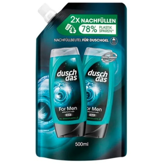 duschdas Sprchový gél For Men náhradná náplň 500ml duschdas Sprchový gél For Men náhradná náplň 500ml