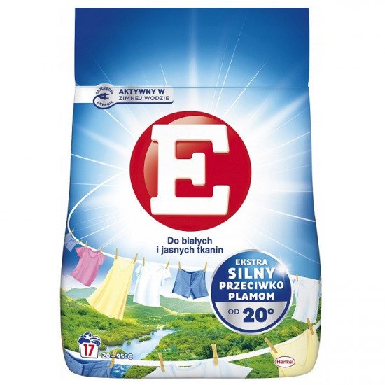 E Prací prášok White 1,02kg - 17 praní