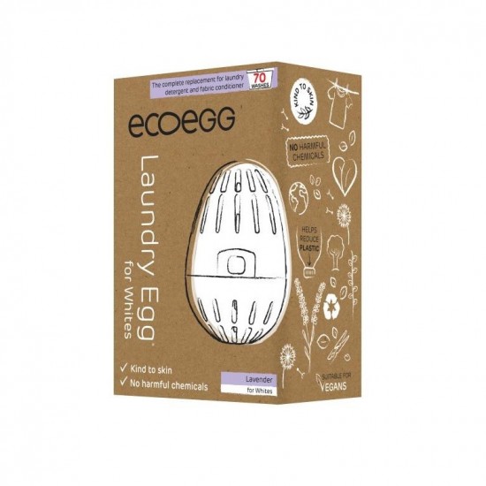 ECOEGG Pracie vajíčko na bielu bielizeň Levanduľa, 70 praní