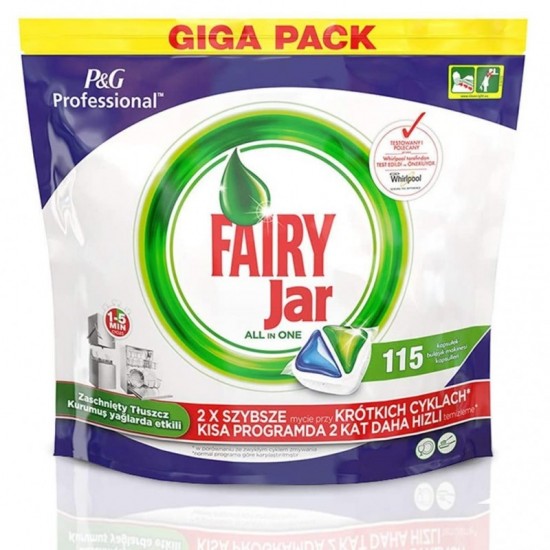 FAIRY Jar All in One - kapsule do umývačky riadu 115ks