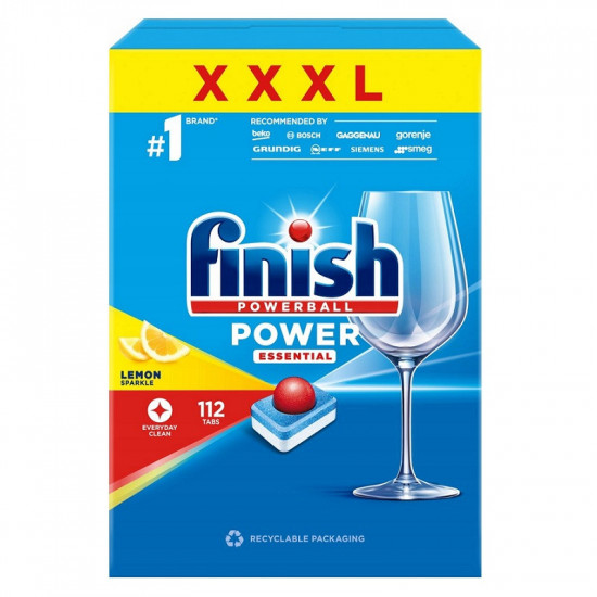 Finish Powerball Power ESSENTIAL 112ks Lemon XXXL krabica Finish Powerball Power ESSENTIAL 112ks Lemon XXXL krabica