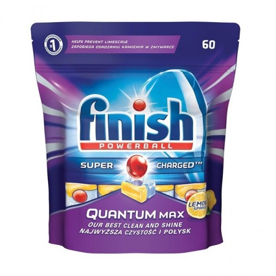 FINISH Quantum max Tablety do umývačky riadu - Lemon Sparkle 60ks FINISH Quantum max Tablety do umývačky riadu - Lemon Sparkle 60ks