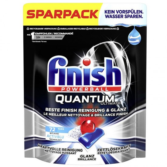 FINISH Quantum Ultimate Powerball Tablety do umývačky riadu 72ks