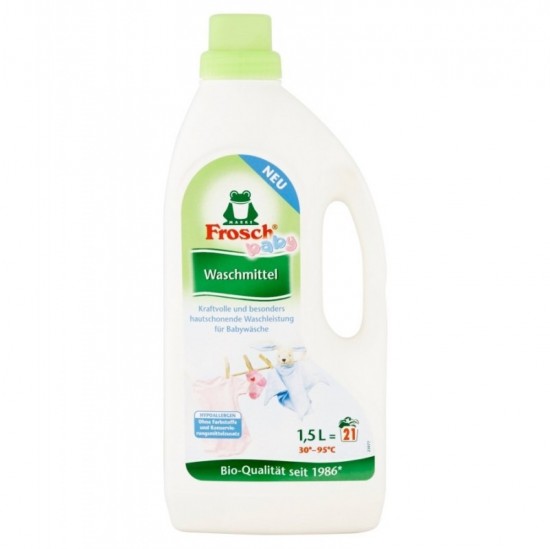 FROSCH Baby Hypoalérgénny gél na pranie na dojčenskú bielizeň 1,5l - 22 praní FROSCH Baby Hypoalérgénny gél na pranie na dojčenskú bielizeň 1,5l - 22 praní