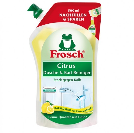 FROSCH do kúpeľne a sprchy, náhradná náplň - Citrus 500ml